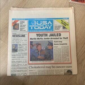 Back to the Future USA Today Newspaper Prop